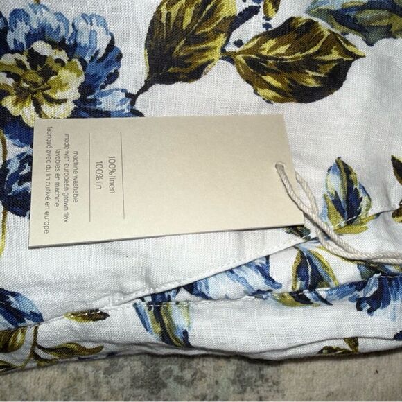 Joie Linen Pants with Blue and Green Floral Design - Picture 2 of 6